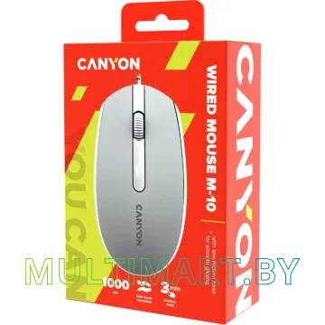 Мышь Canyon M-10 (серый/белый) картинка 6
